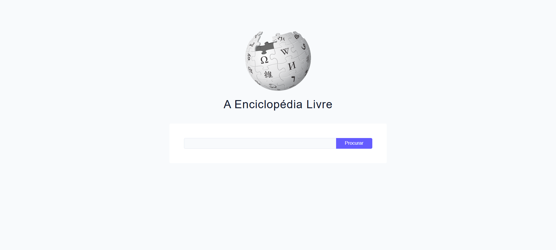 Imagem do projeto clone wikipedia