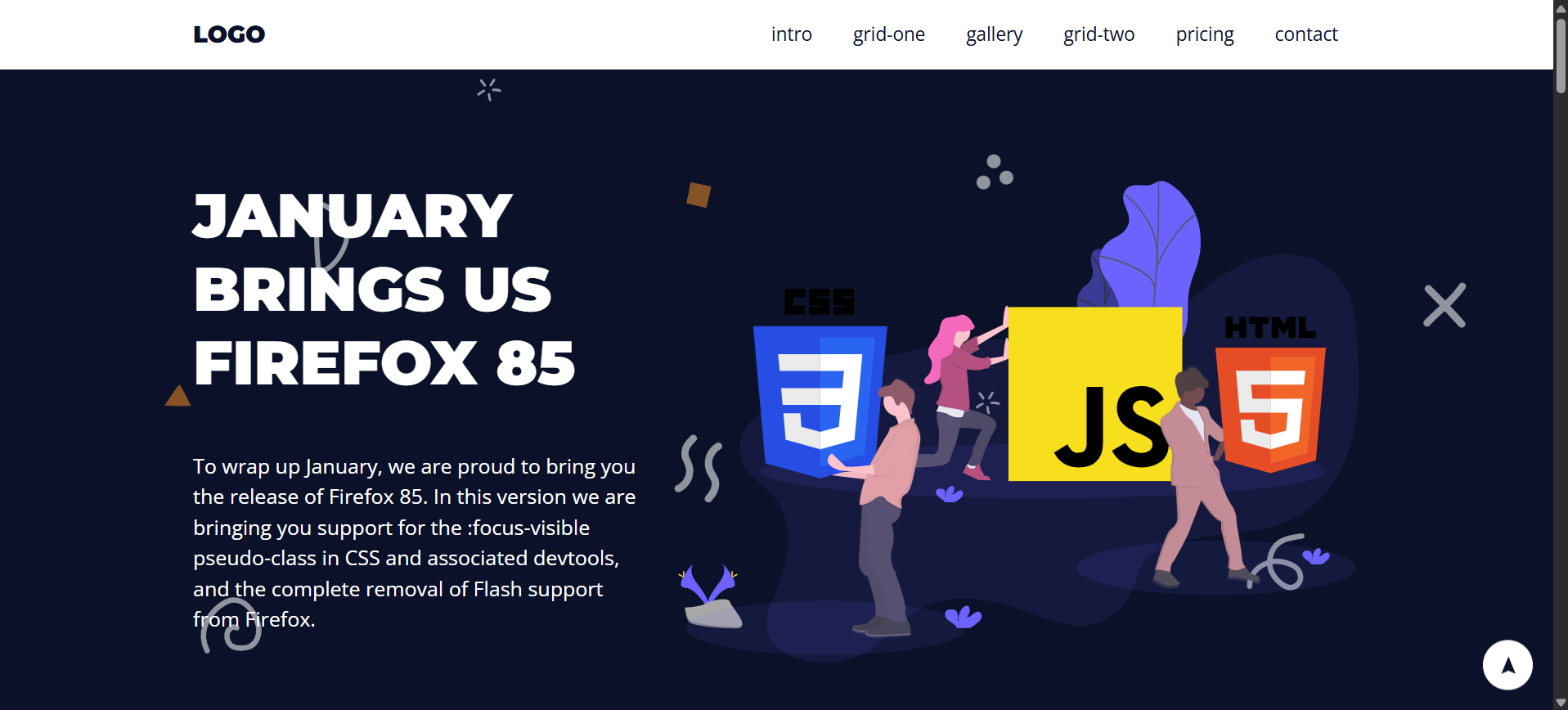 Imagem do projeto landing page