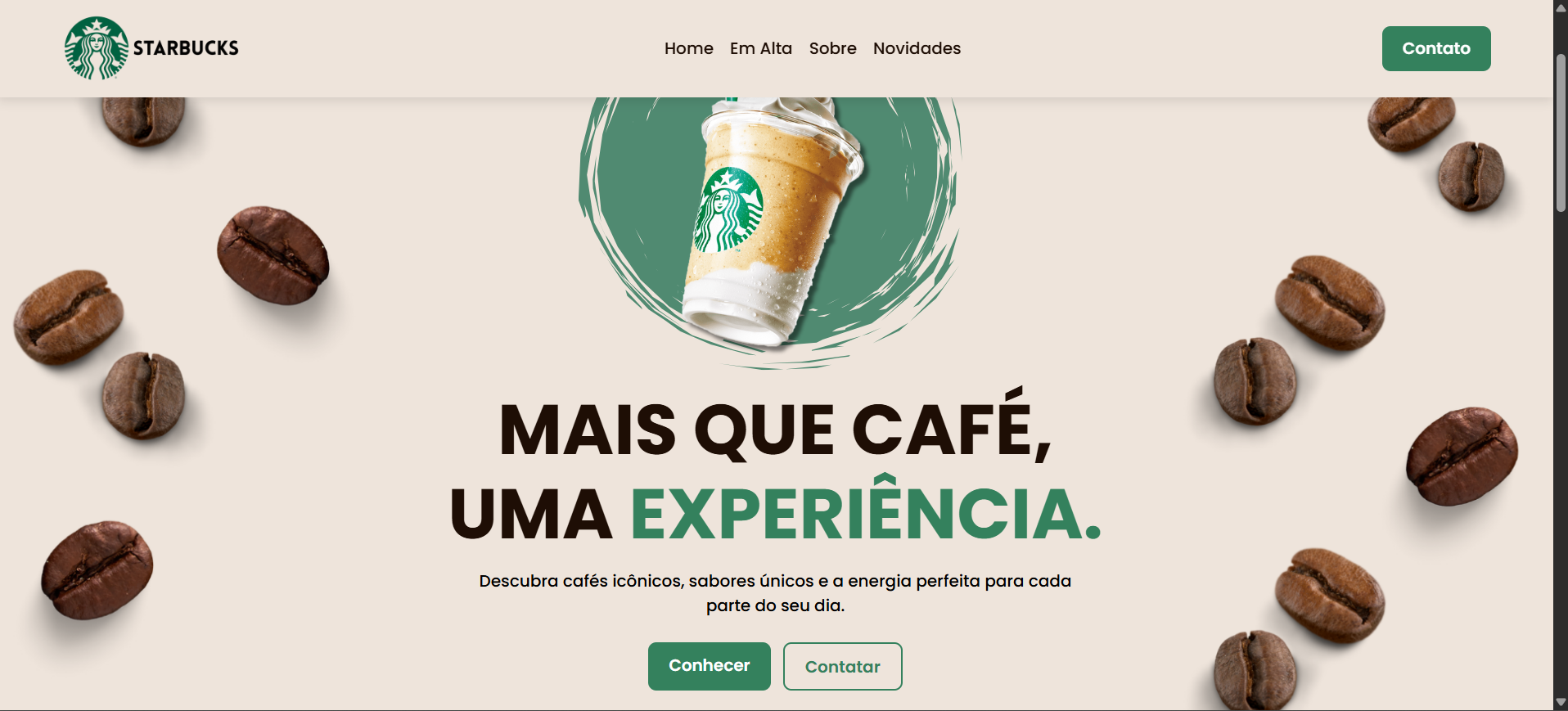 Imagem do projeto clone starbucks
