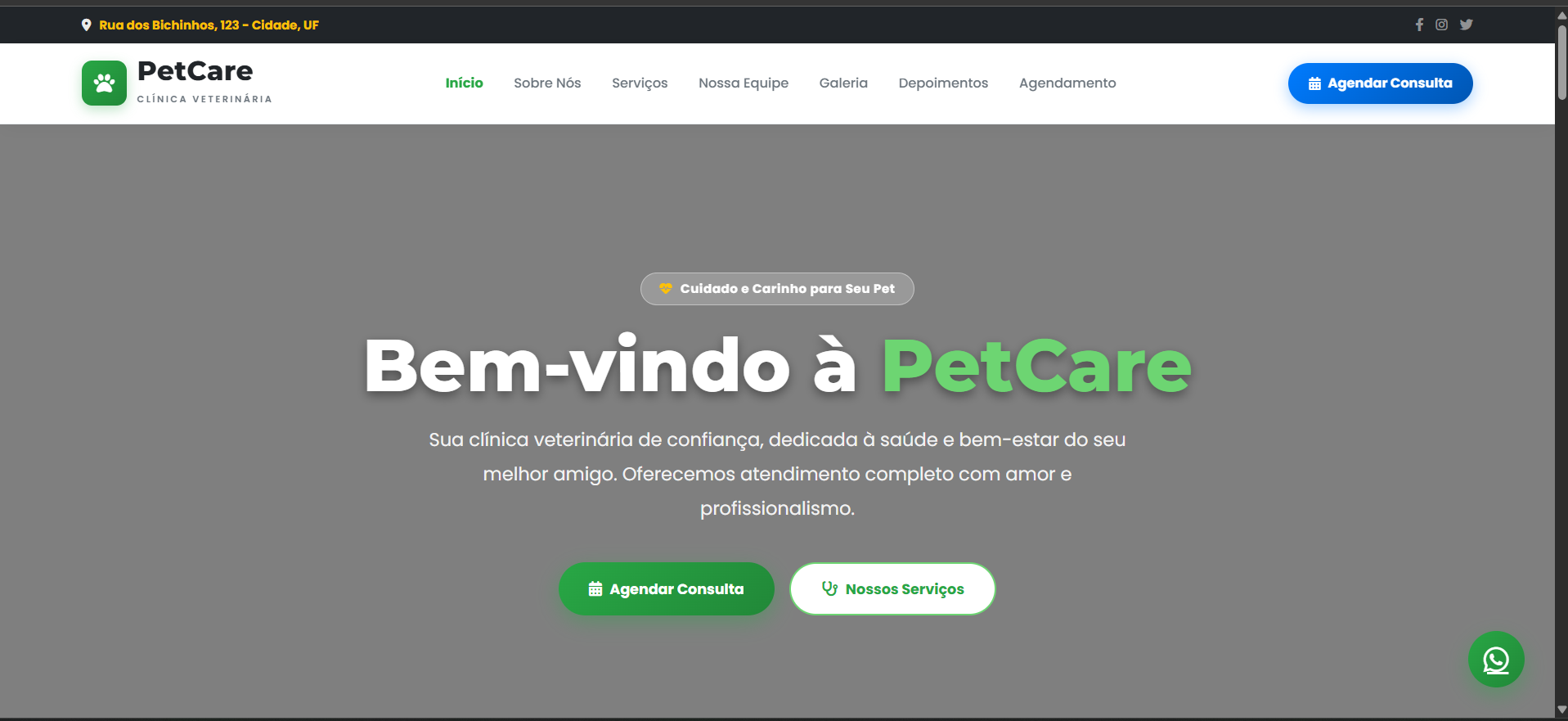 Imagem do projeto Clínica Veterinária e Pet Shop