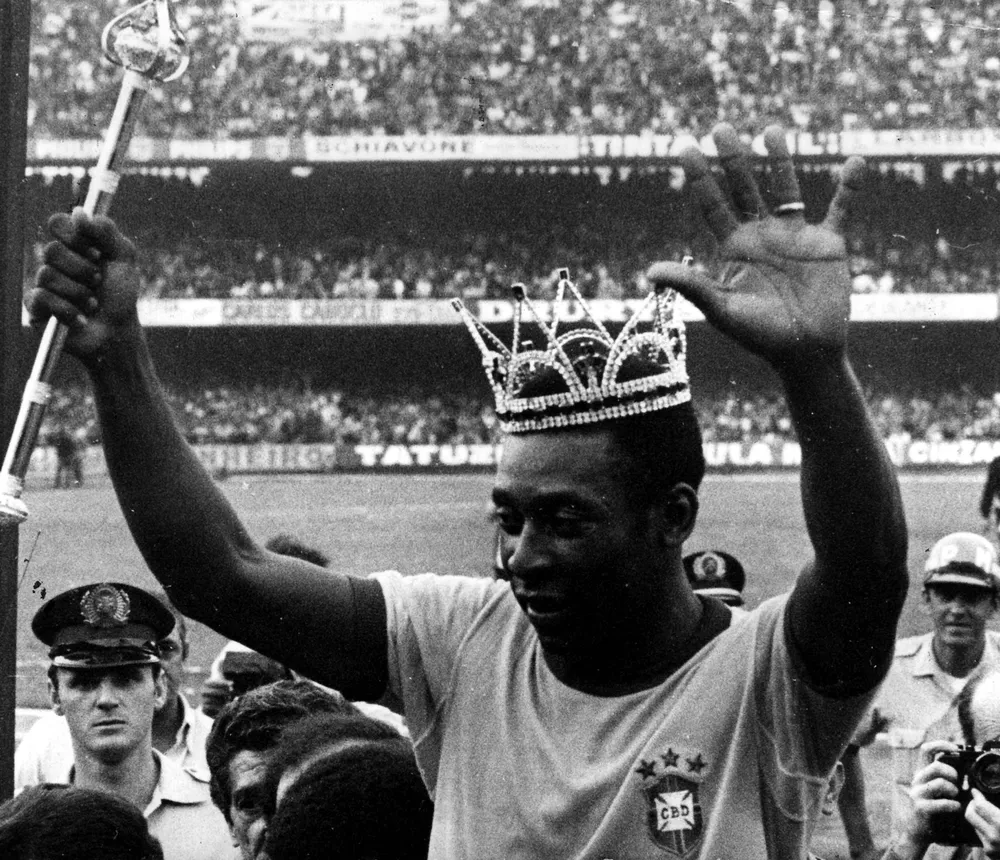 Pelé na despedida da seleção