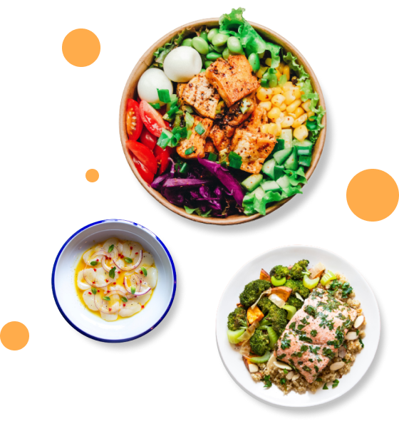 Imagem da homepage - pratos de comidas